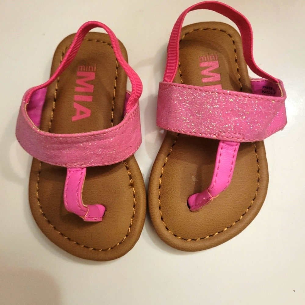 Pink Glitter Kids Sandals